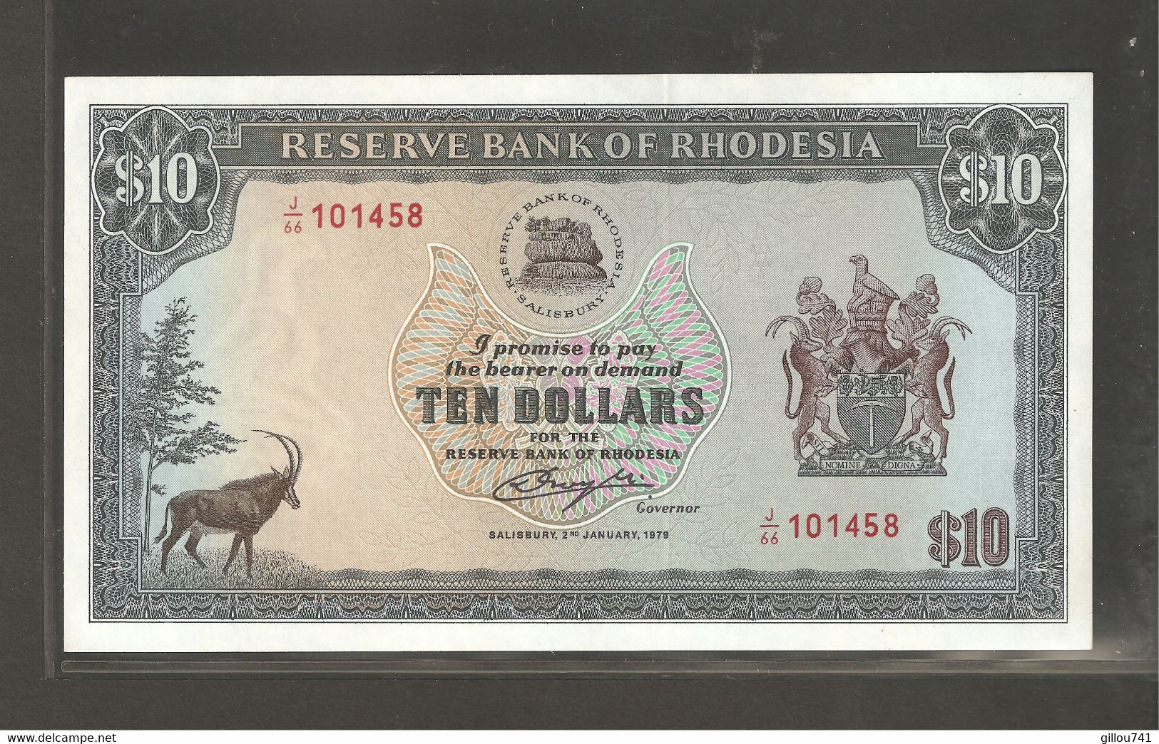 Rhodésie, 10  Rhodesian Dollars, 1979 - Rhodesien