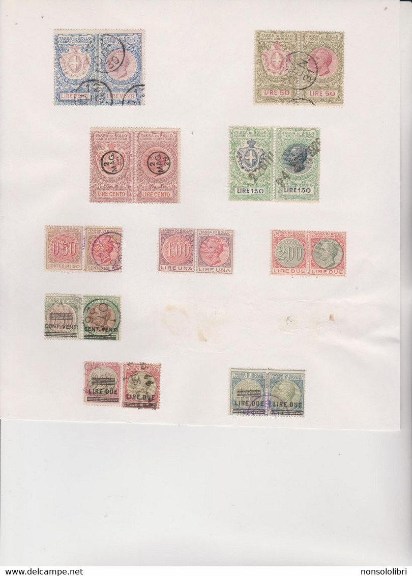 ASSORTIMENTO DI 10   MARCHE DA BOLLO - :   SCAMBI  COMMERCIALI - Revenue Stamps