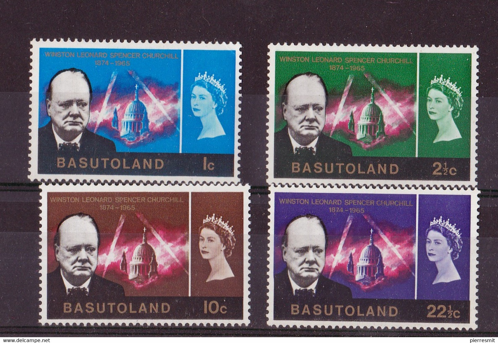 1966 Churchill Commemoration, Mint With Traces Of Hinge Remains - 1965-1966 Self Government