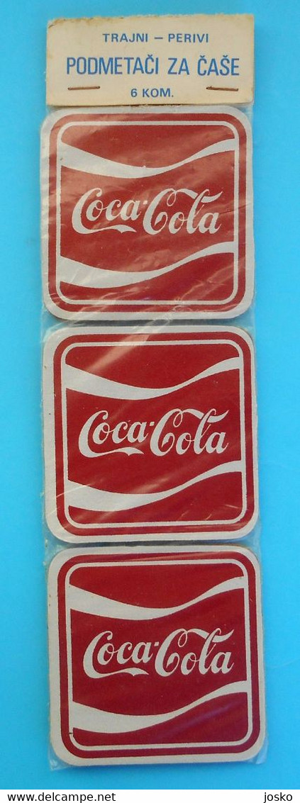 COCA-COLA - Ex Yugoslavian Old And Rare Set Of 6. Coasters * MINT * Coaster Mat Sous-bock Bocks Sottobicchiere Posavaso - Sous-verres