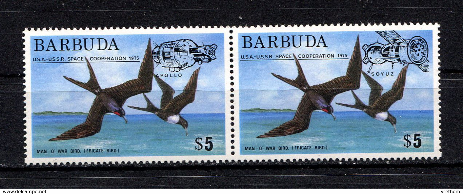 Barbuda  1975 **,Apollo - Sojus,    Space, Espace - Nordamerika