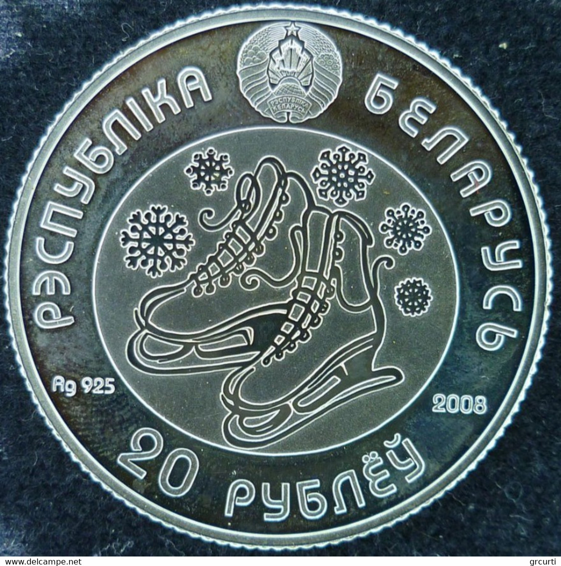 Belarus - 20 Roubles 2008 - Olympic Games 2010 Figure Skater - KM# 185 - Wit-Rusland