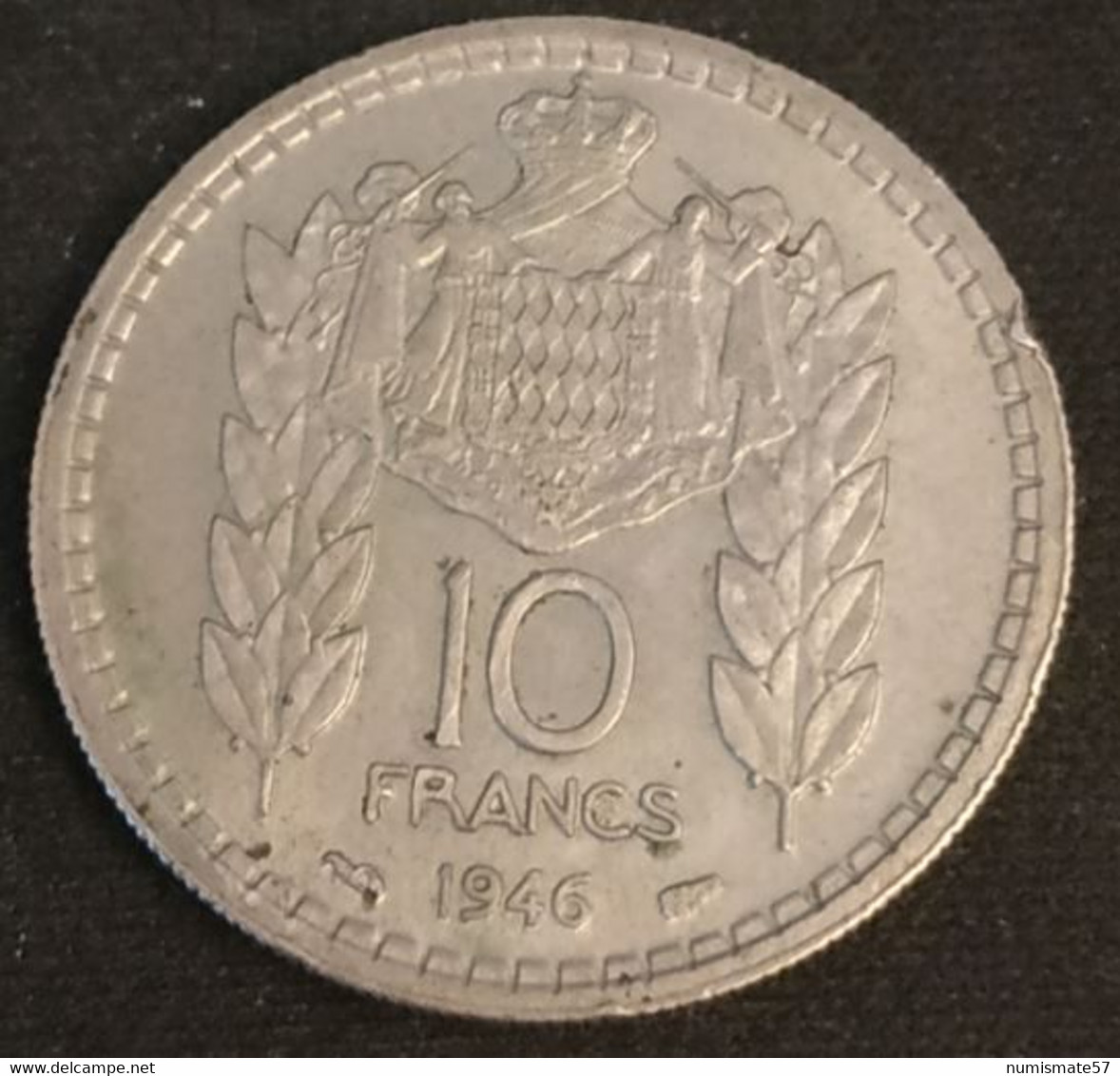 MONACO - 10 FRANCS 1946 - Louis II - KM 123 - 1960-2001 Nouveaux Francs