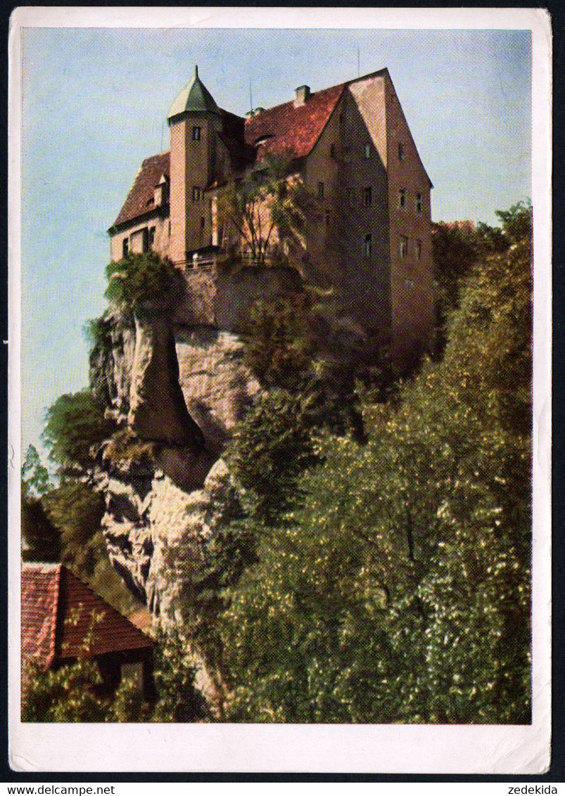 E6434 - Karl Oelßner Foto Künstlerkarte - Burg Hohnstein - VEB Volkskunstverlag Reichenbach - Hohnstein (Saechs. Schweiz)