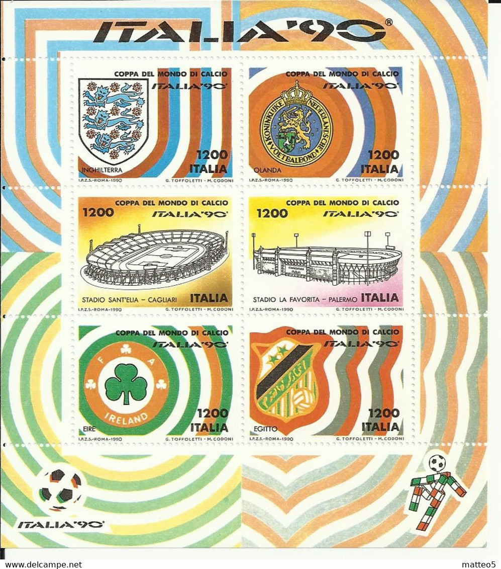 Italia '90 - Coppa Del Mondo Di Calcio - Hojas Bloque