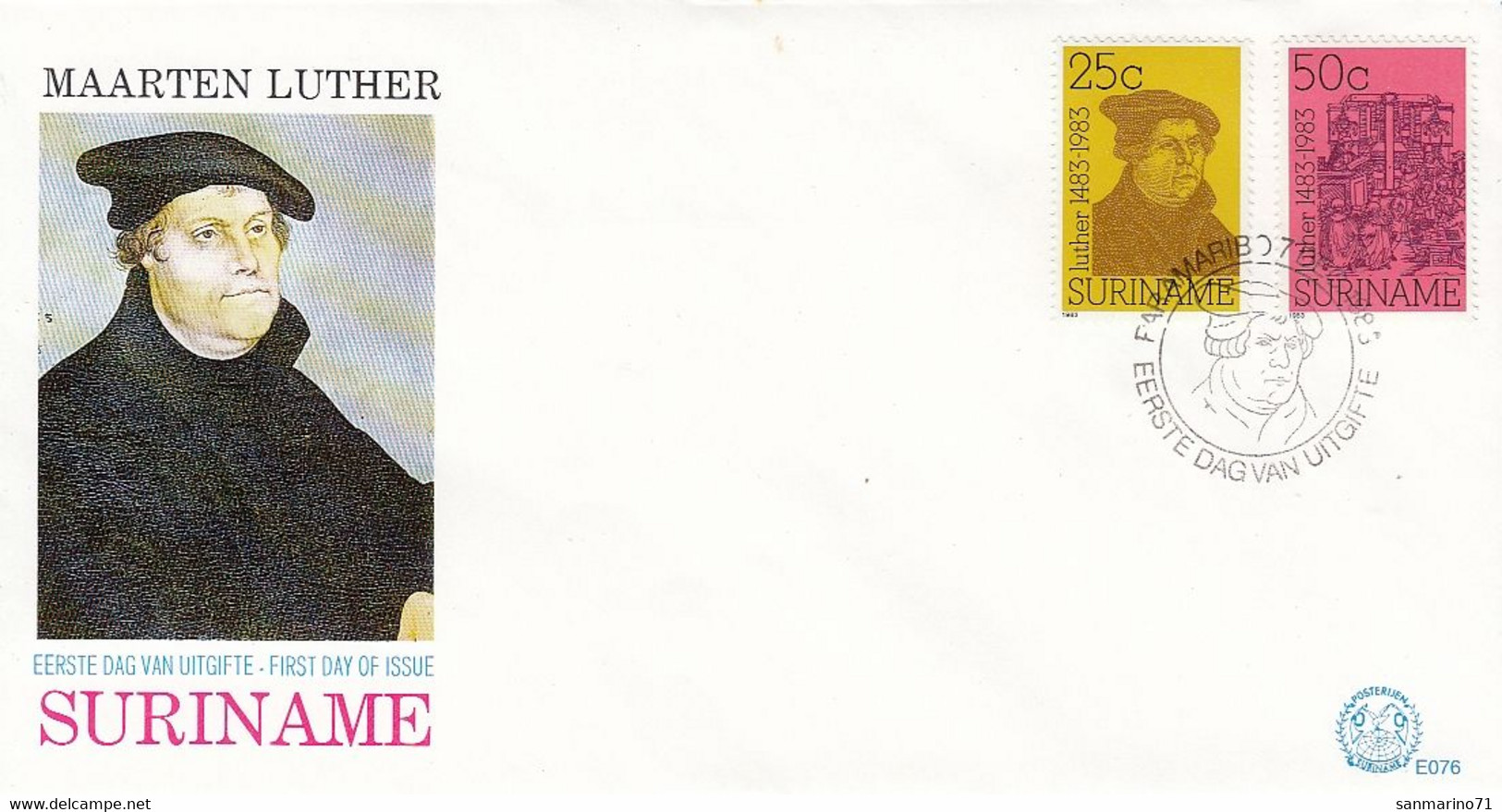 FDC SURINAM 1063-1064 - Martin Luther King