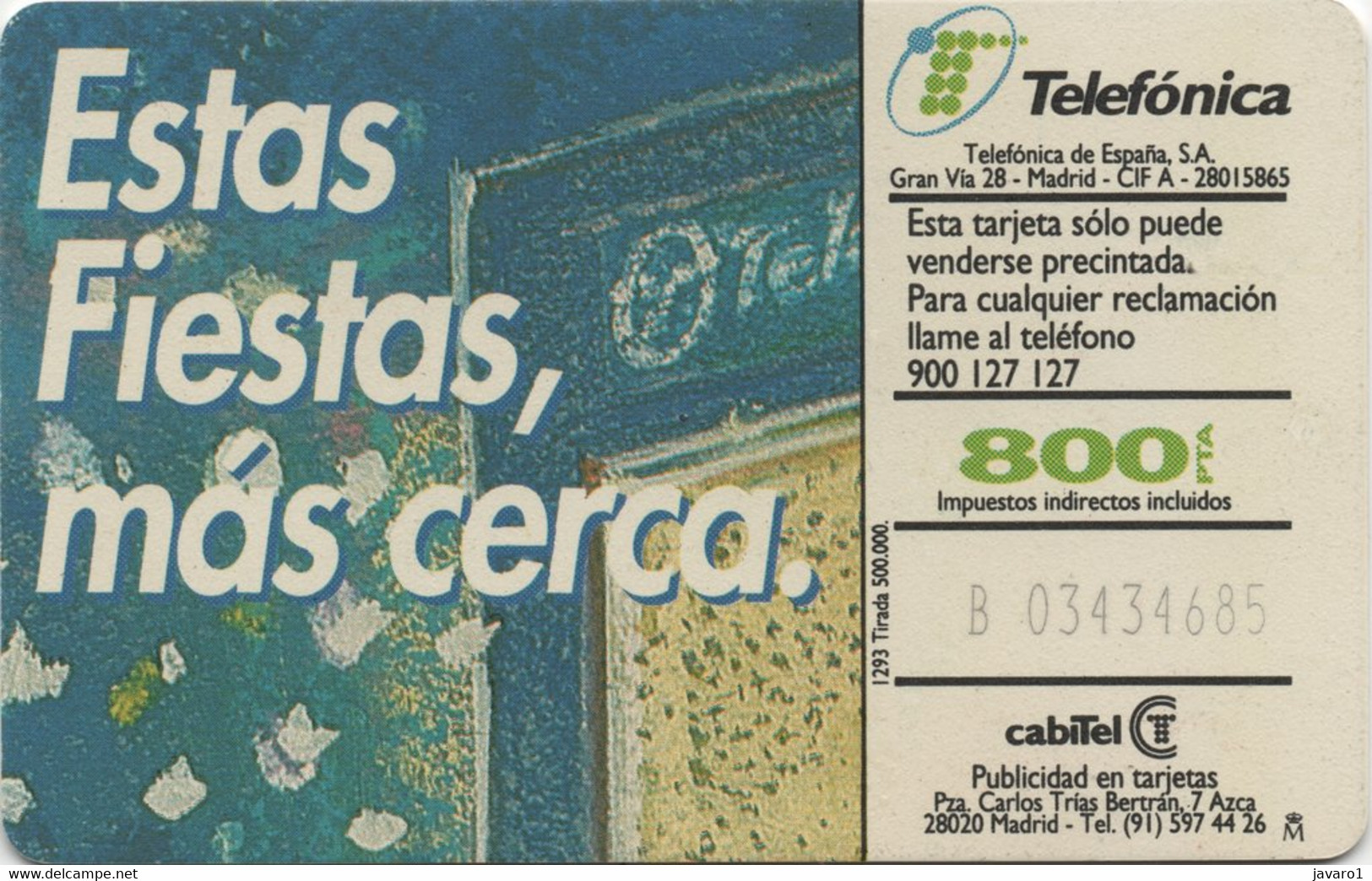 SPAIN : B023 800+200 Feliz 1994 Christmas USED - Other & Unclassified