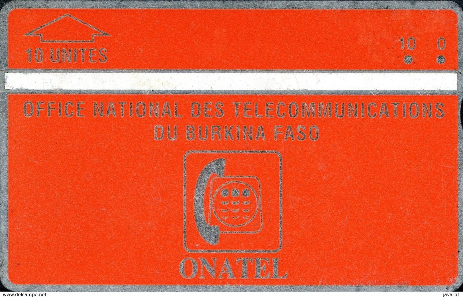 BURKINA FASO : BKF01 10 U L+G Red ONATEL MINT - Burkina Faso