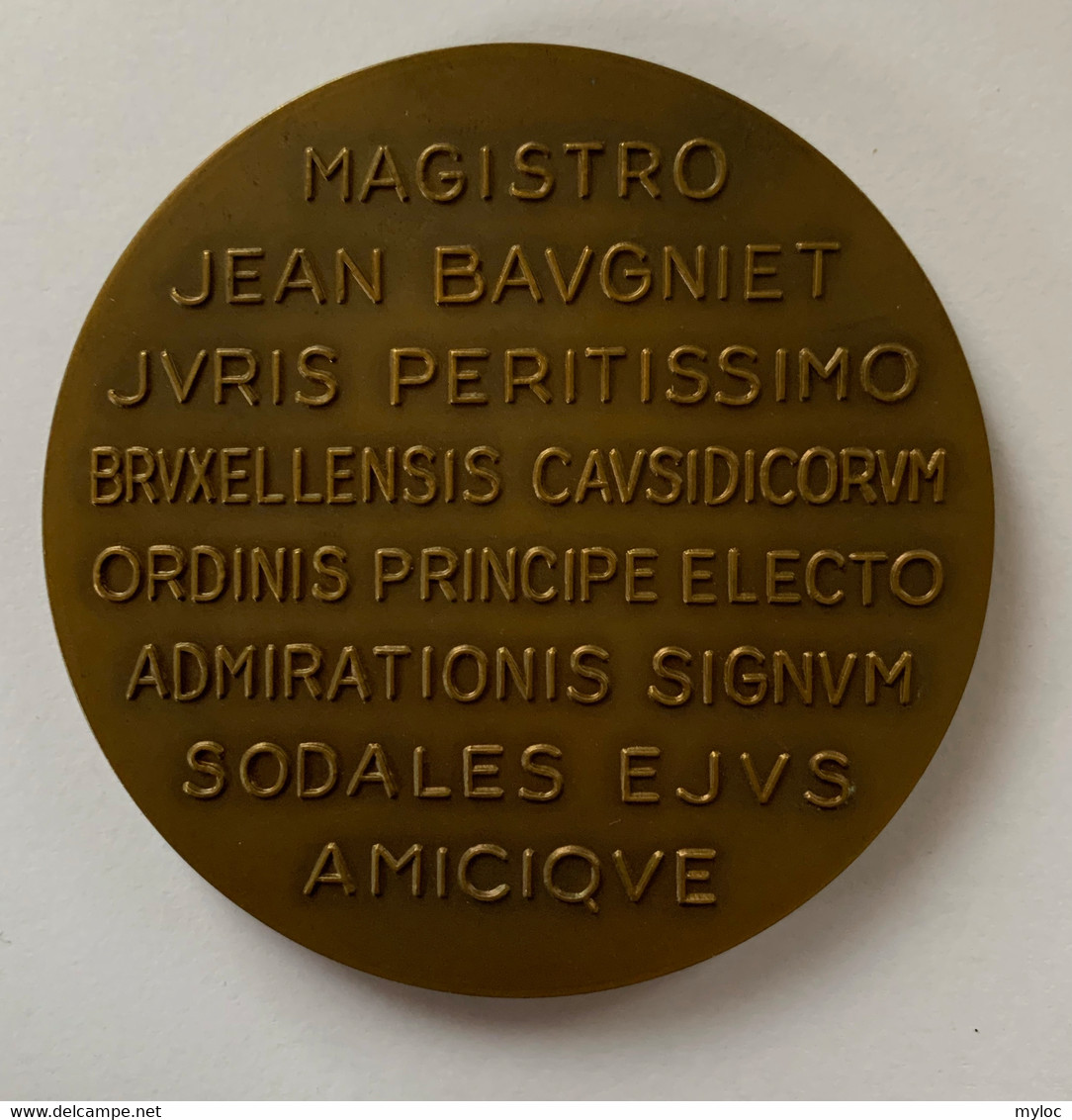 Médaille Bronze.  Jean Baugniet 1971. W. Kreitz. - Professionnels / De Société