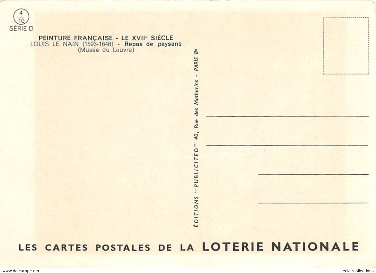 Thème : Loterie Nationale. Peinture Française 69 Cartes  (48 Scannées) - Andere & Zonder Classificatie