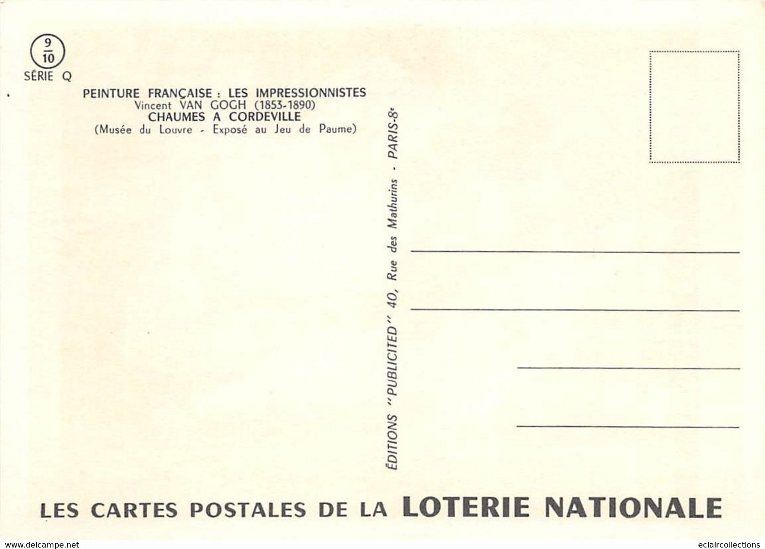 Thème : Loterie Nationale. Peinture Française 69 cartes  (48 scannées)