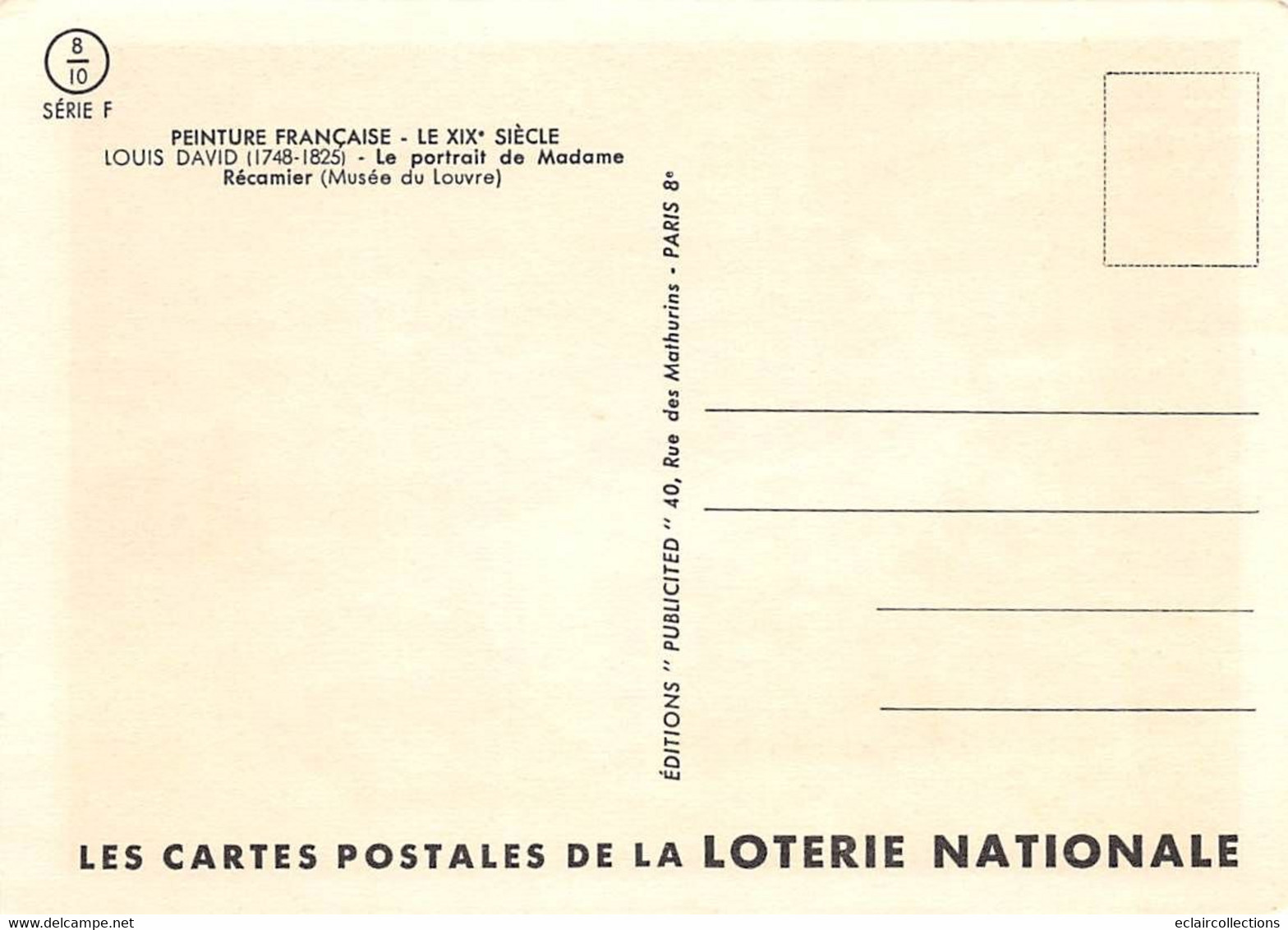 Thème : Loterie Nationale. Peinture Française 69 cartes  (48 scannées)