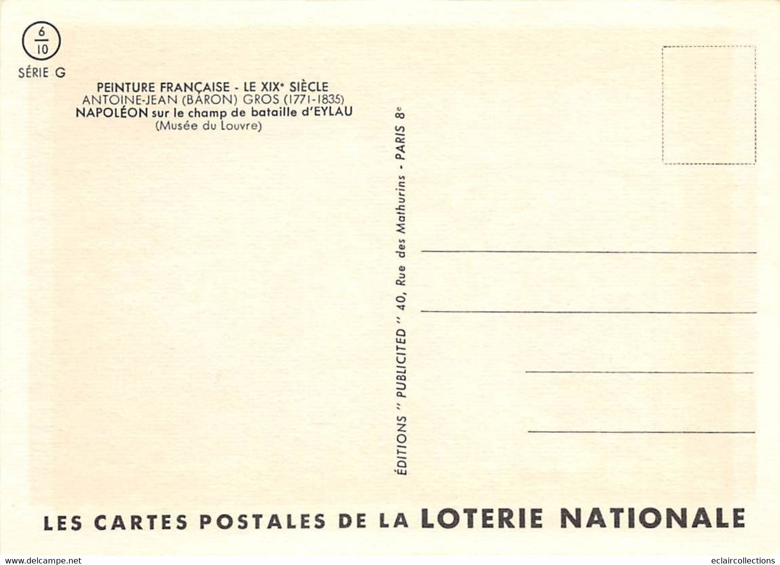 Thème : Loterie Nationale. Peinture Française 69 cartes  (48 scannées)