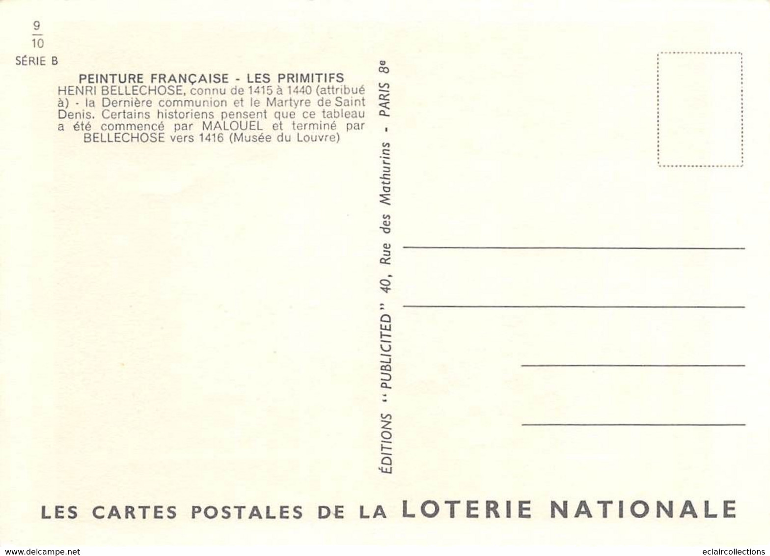 Thème : Loterie Nationale. Peinture Française 69 cartes  (48 scannées)