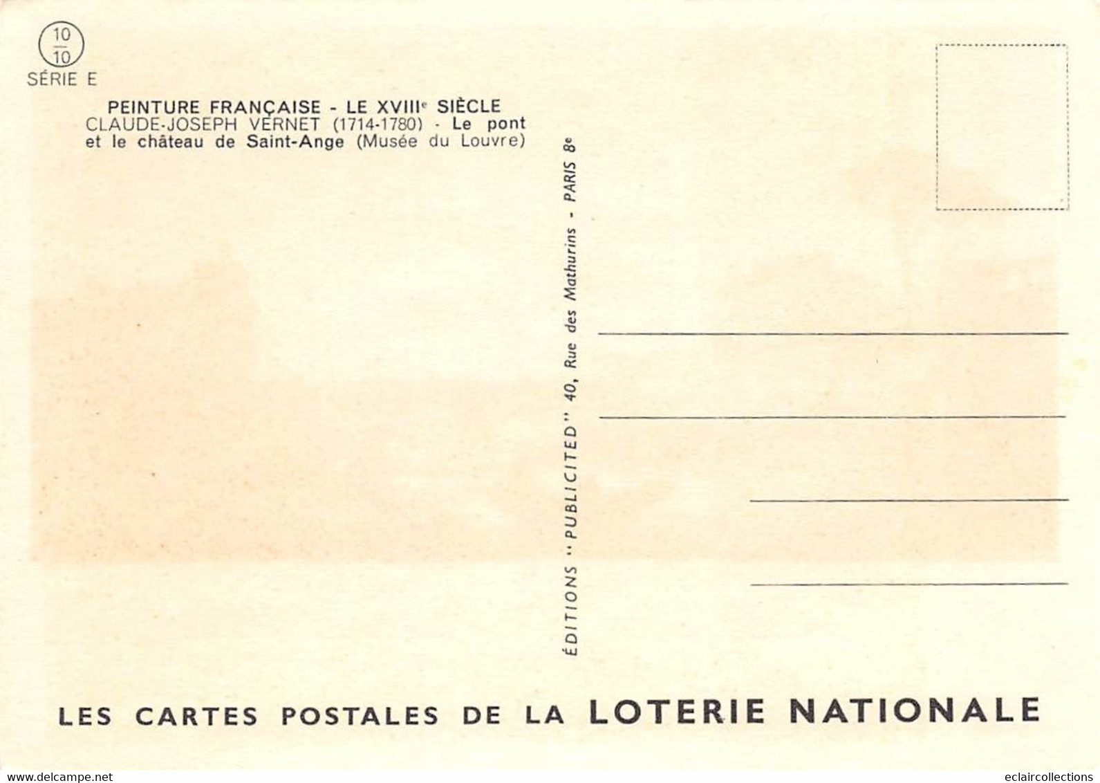 Thème : Loterie Nationale. Peinture Française 69 cartes  (48 scannées)