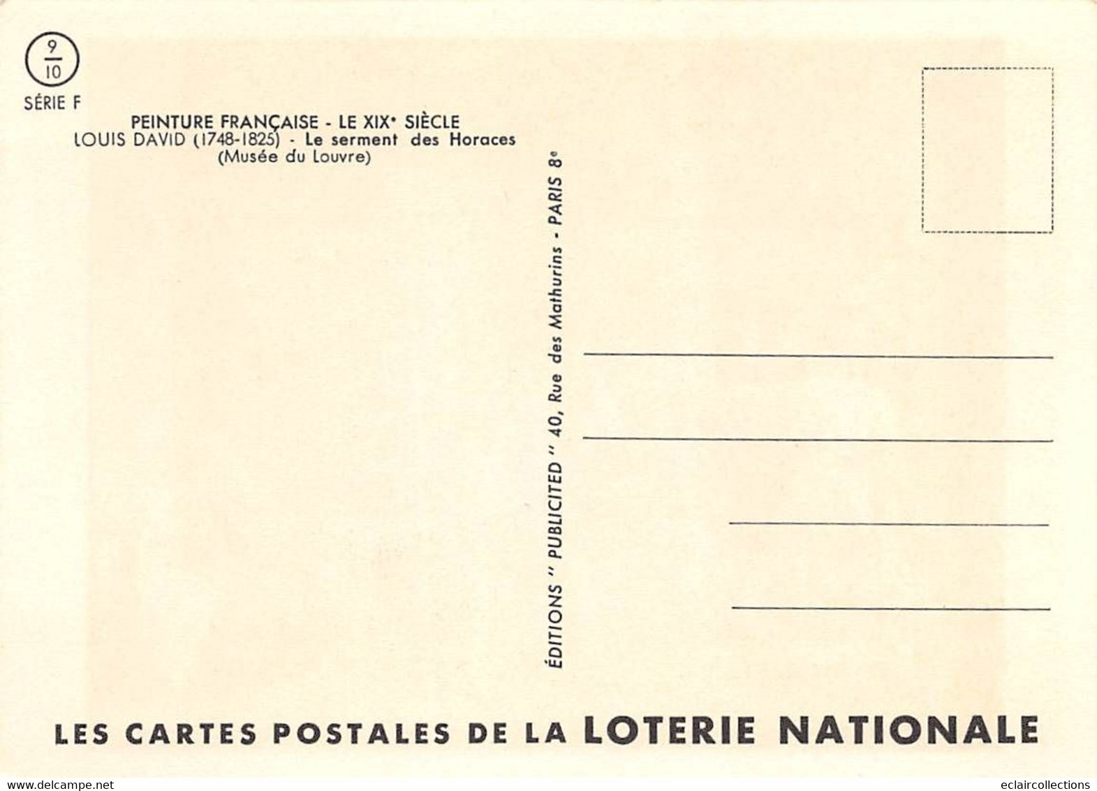 Thème : Loterie Nationale. Peinture Française 69 cartes  (48 scannées)