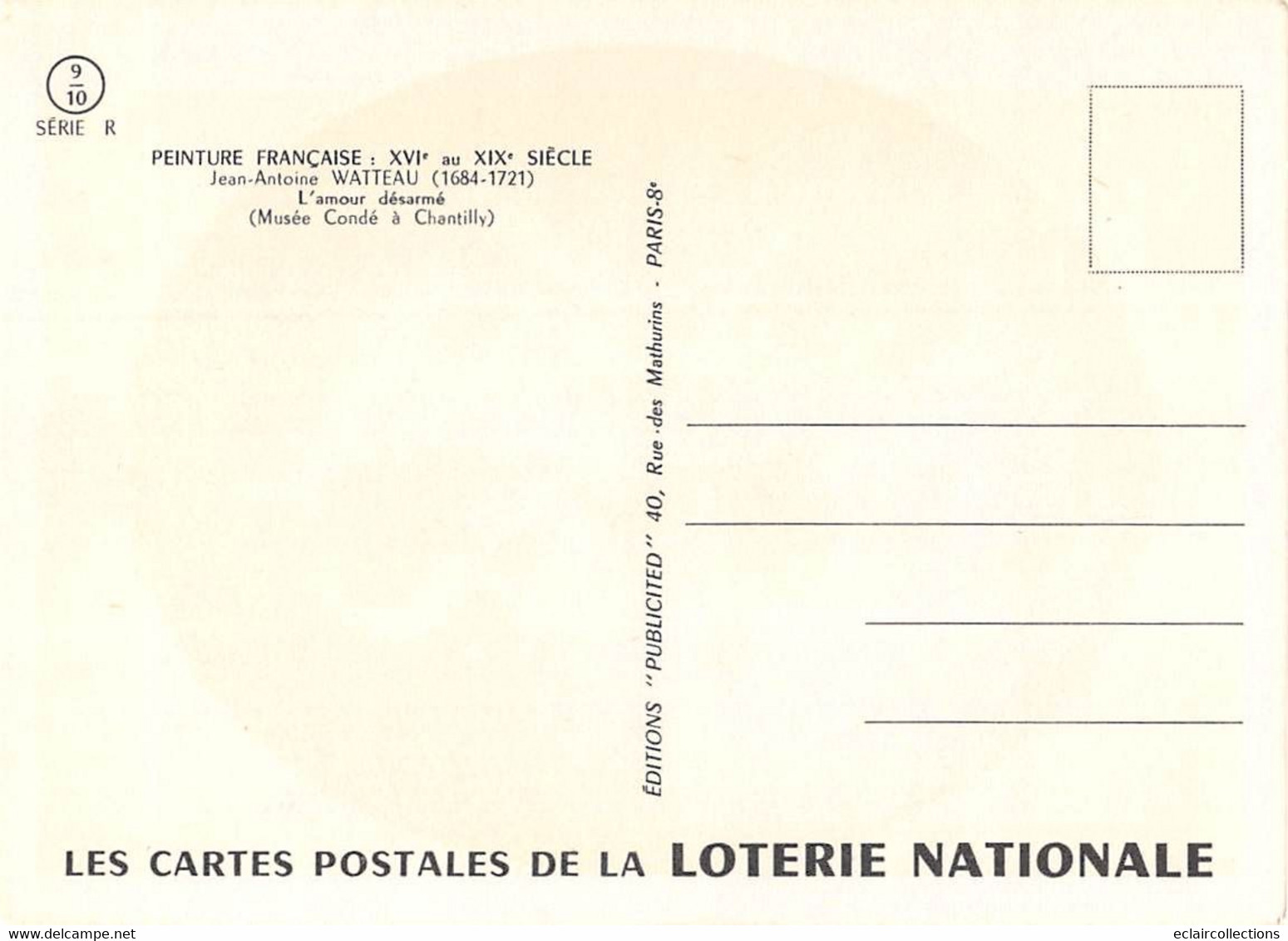 Thème : Loterie Nationale. Peinture Française 69 cartes  (48 scannées)