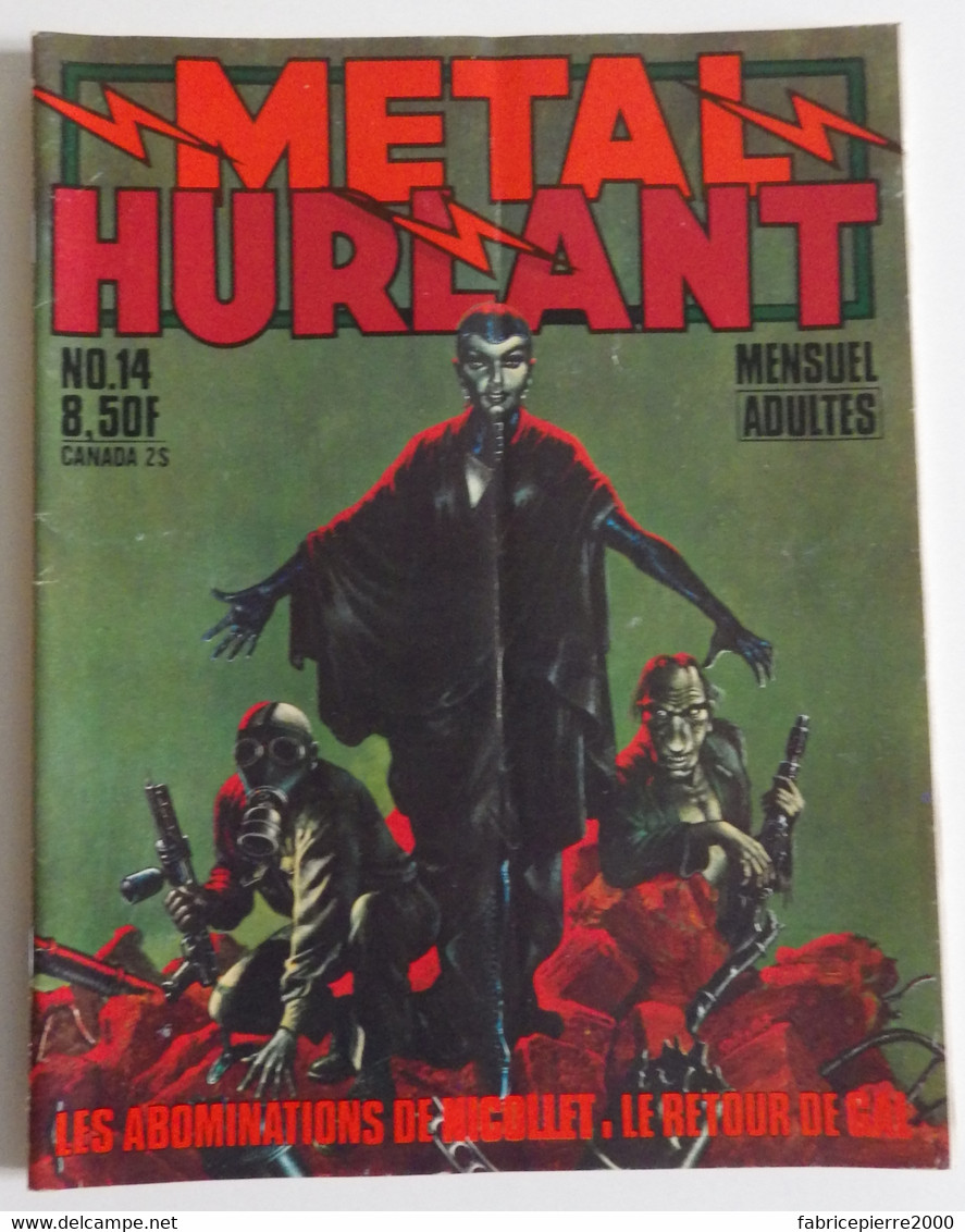 METAL HURLANT 14 - Nicollet Moebius Rivière Lob Dionnet Robial Masse BON ETAT - Métal Hurlant