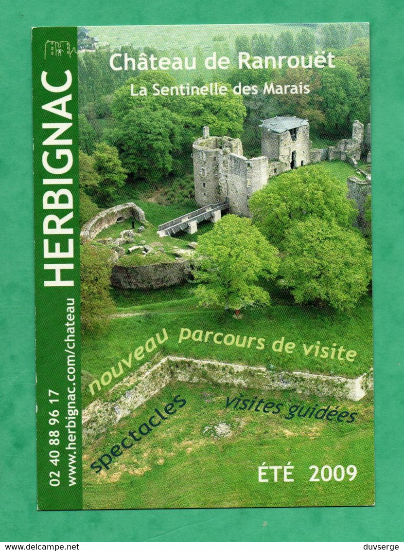 44 Loire Atlantique Herbignac Chateau De Ranrouet été 2009 Carte Com Eco - Herbignac