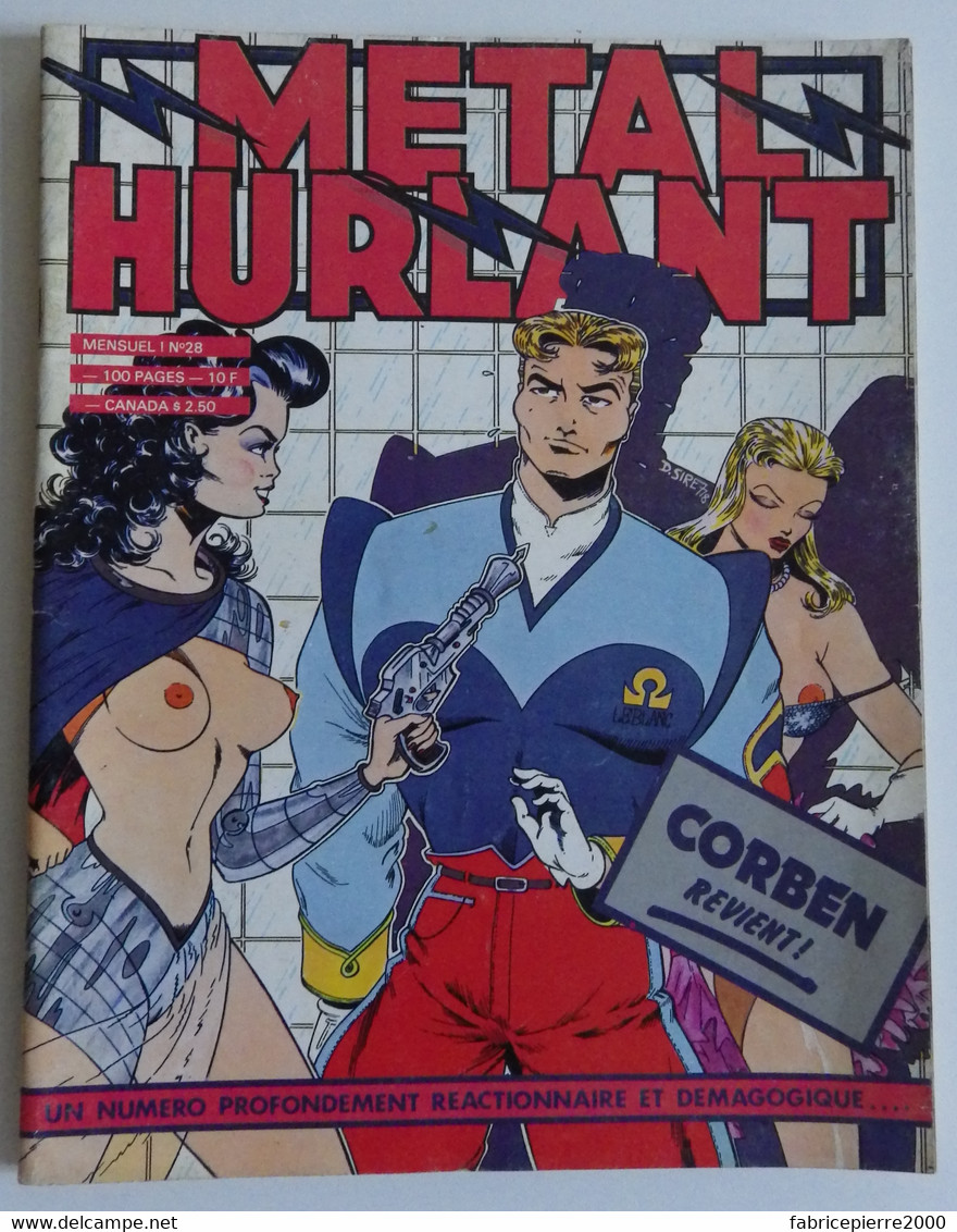 METAL HURLANT 28 - Dionnet Sire Margerin Moebius Lob Ceppi Corben Cornillon Gillon TRES BON ETAT - Métal Hurlant