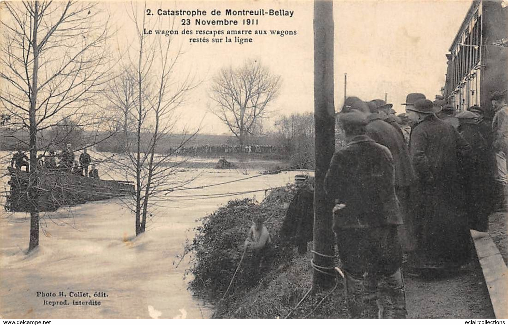 Montreui Bellay     49     Catastrophe Chemin Fer 1911.  Le Wagon Des Rescapés    (voir Scan) - Montreuil Bellay