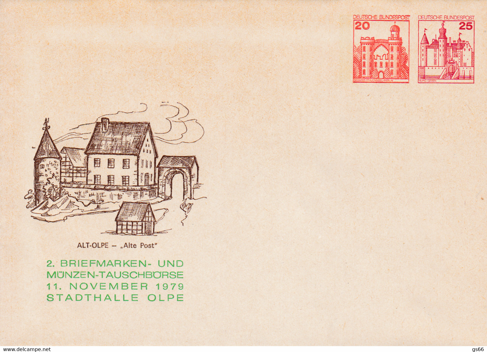 BRD, PU 143 D2/001, BuSchl. 20/25, 2. Briefmarken- Und Münzen-Tauschbörse Olpe. Alte - Post - Enveloppes Privées - Neuves