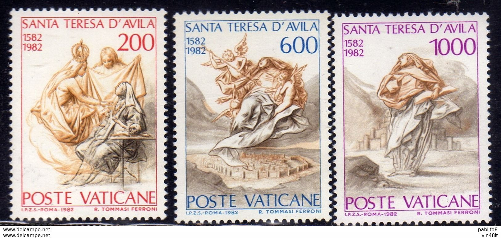 1982 - VATICANO -  CENTENARIO DELLA MORTE DI SANTA TERESA D'AVILA  -  SERIE COMPLETA DI 3 VALORI  - NUOVI - - Autres & Non Classés