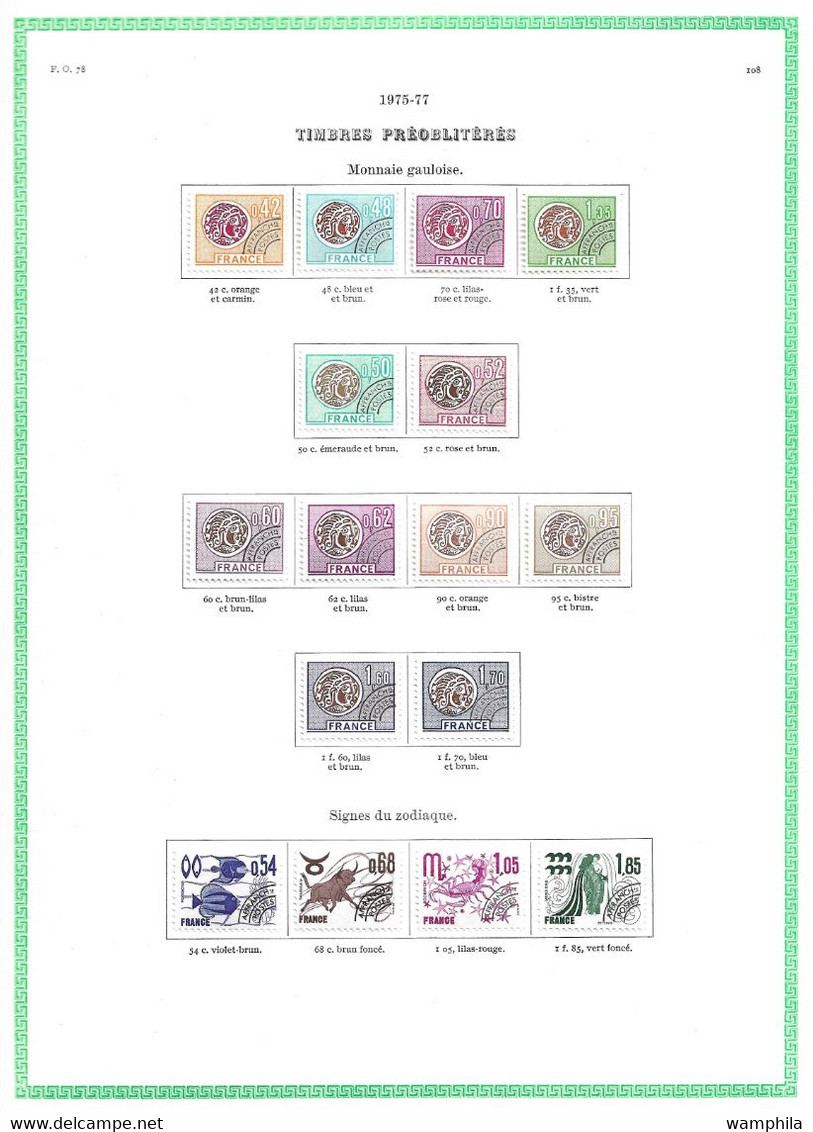 France Préoblitérés 1960/2004 Un Lot **/* Cote 323€ - Otros & Sin Clasificación