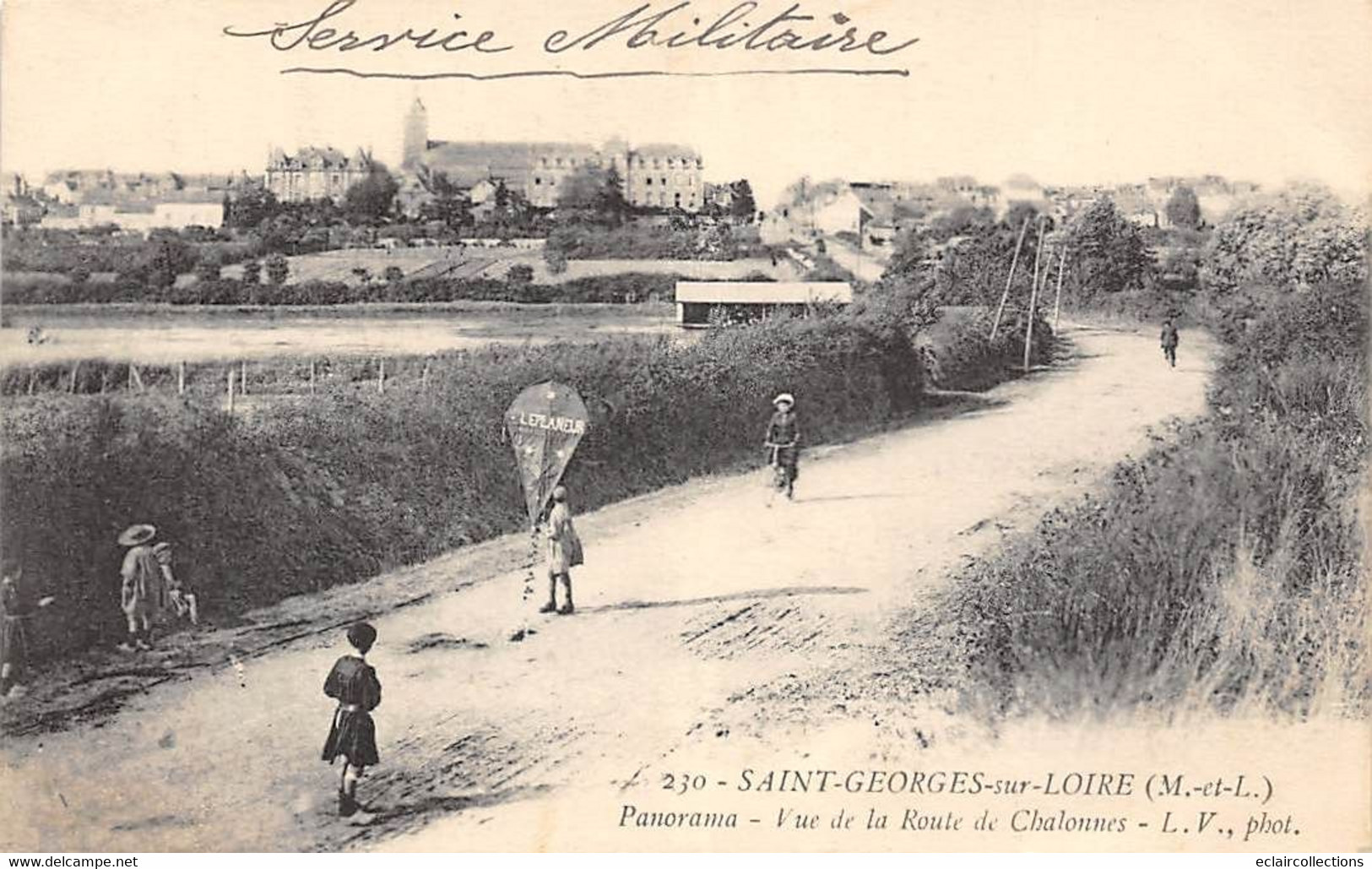 Saint Georges Sur Loire      49       Vue De La Route Chalonnes.  Cerf-Volant     (voir Scan) - Saint Georges Sur Loire
