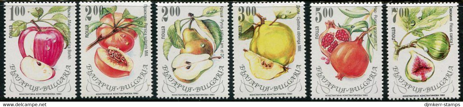 BULGARIA 1993 Fruits MNH / **.  Michel 4055-60 - Neufs