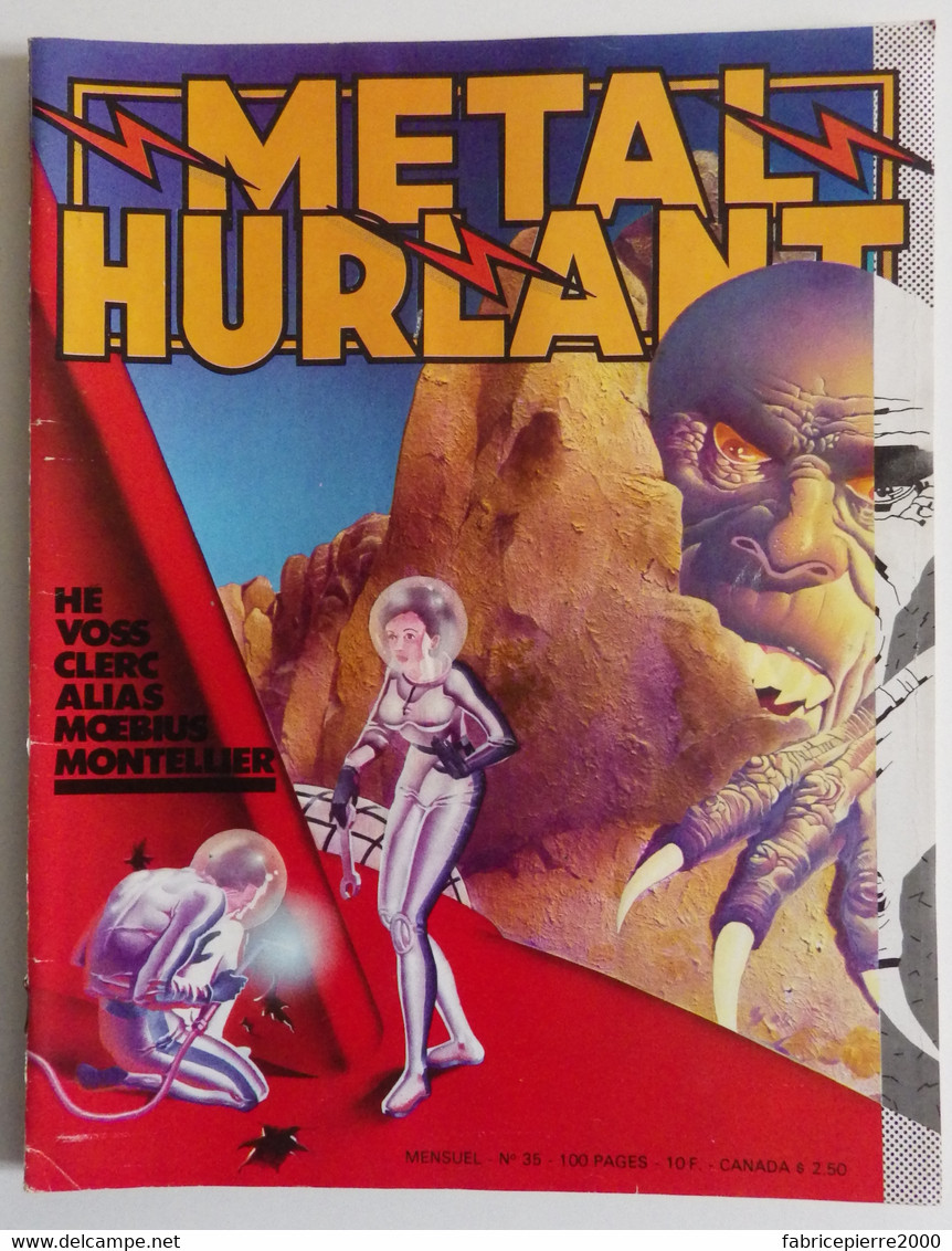 METAL HURLANT 35 - Montellier Voss Clerc Alias Moebius Hé, Chaland EXCELLENT ETAT - Métal Hurlant