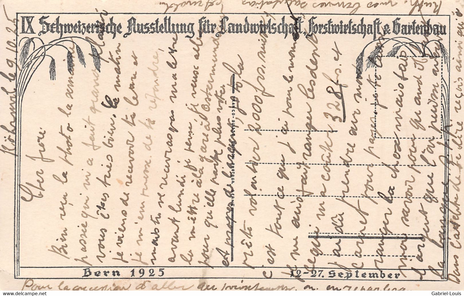 Bern, IX. Schweizerische Ausstellung Für Landwirtschaft, Forstwirtschaft & Gartenbau 1925 -  Bullenschau -  Stier - Bern