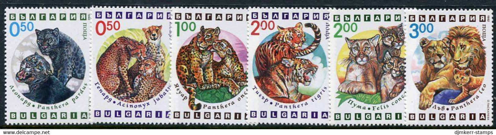 BULGARIA 1992 Large Cats MNH / **.  Michel 4020-25 - Neufs