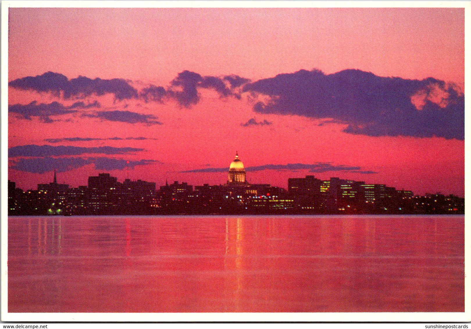 Wisconsin Madison Sunset View Of Downtown - Madison