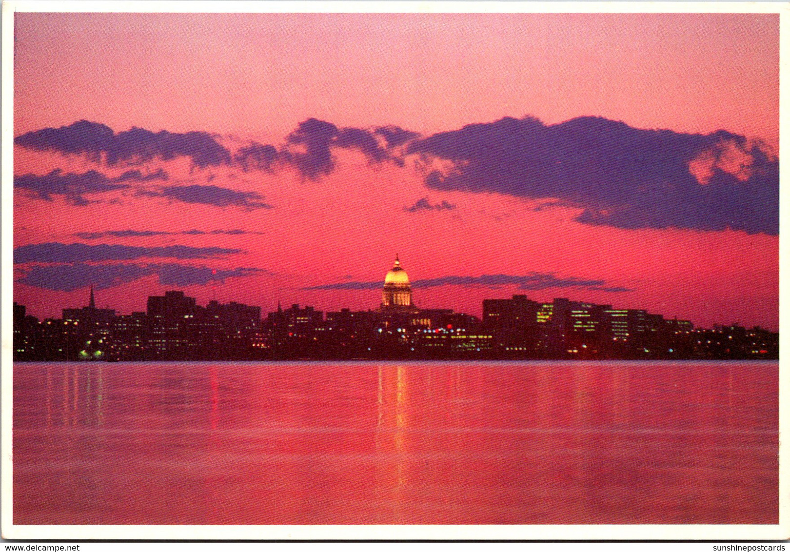 Wisconsin Madison Sunset View Of Downtown - Madison