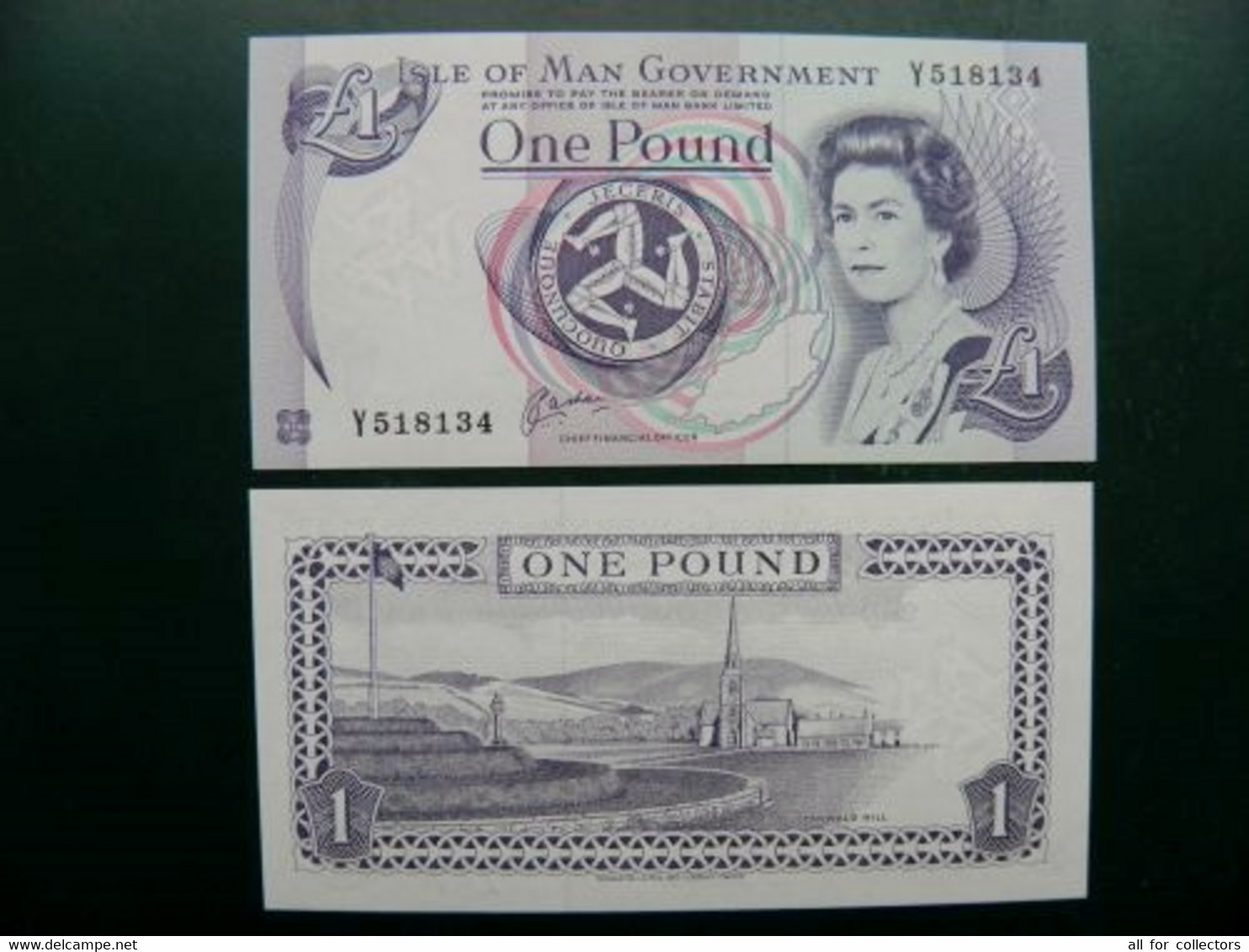 Unc Banknote Isle Of Man 1 Pound P-40b Tynwald Hill - 1 Pound