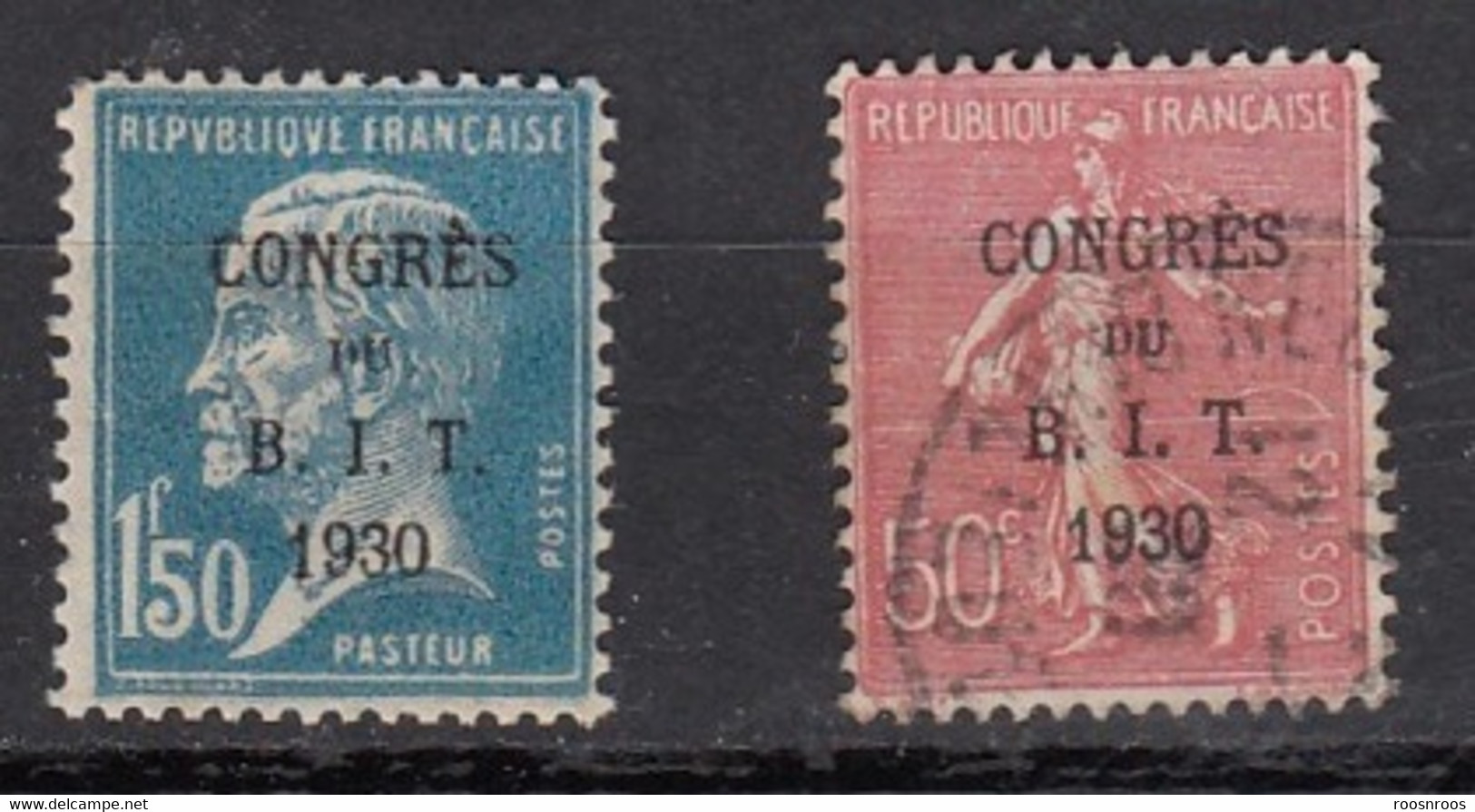 FRANCE - 2 TP CONGRES DU BIT 1930 - Autres & Non Classés