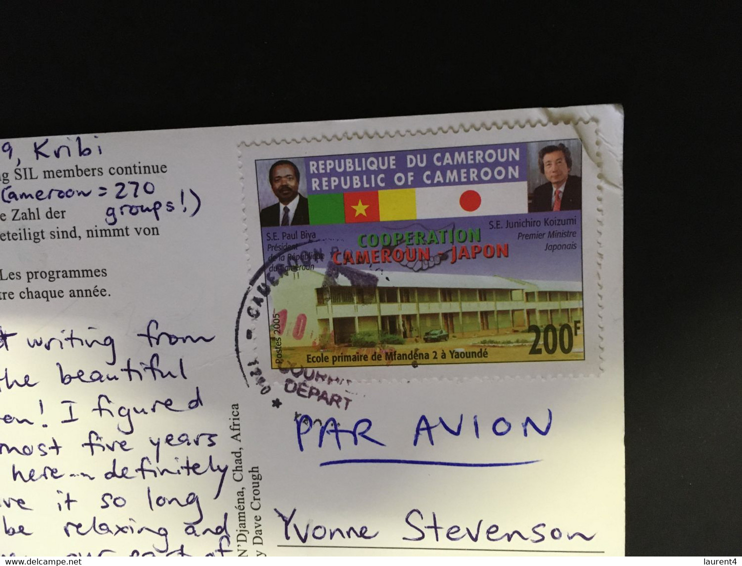 (EE 13) Chad - Many Languages (posted To Australia With Stamp In 2019) - Tchad