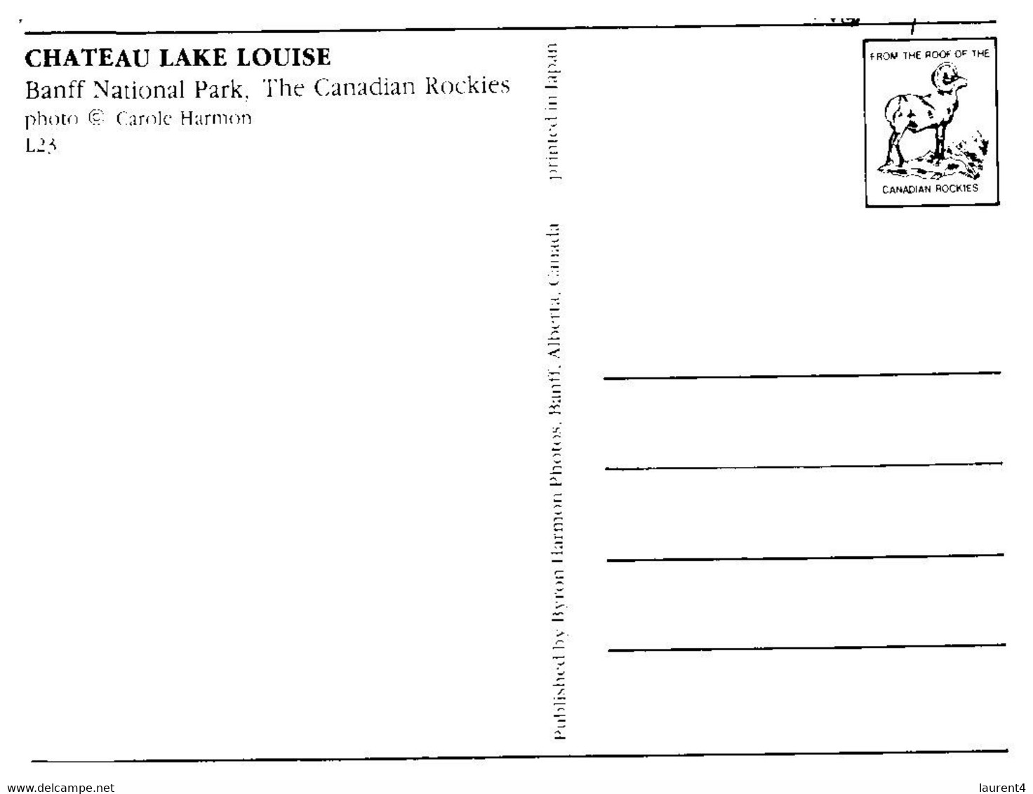 (EE 17) Canada - Chateau Lake Louise - Lac Louise