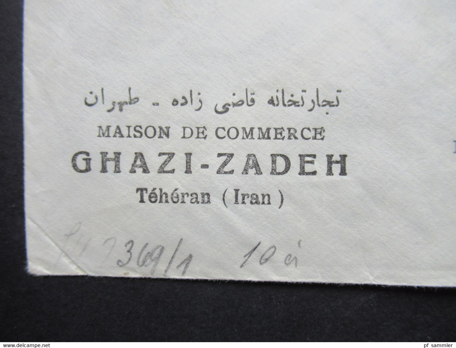 Iran Um 1940 OKW Zensur / Zensurstreifen Geprüft Umschlag Maison De Commerce Ghazi - Zadeh Teheran (Iran) - Iran