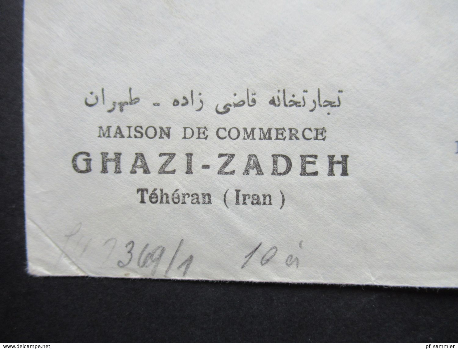 Iran Um 1940 OKW Zensur / Zensurstreifen Geprüft Umschlag Maison De Commerce Ghazi - Zadeh Teheran (Iran) - Irán