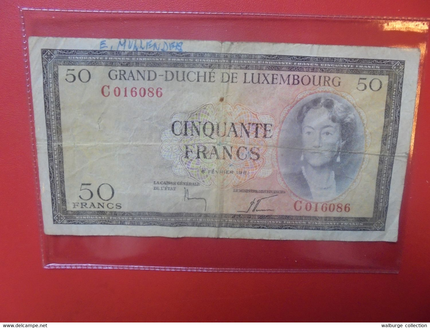 LUXEMBOURG 50 FRANCS 1961 Circuler - Luxembourg