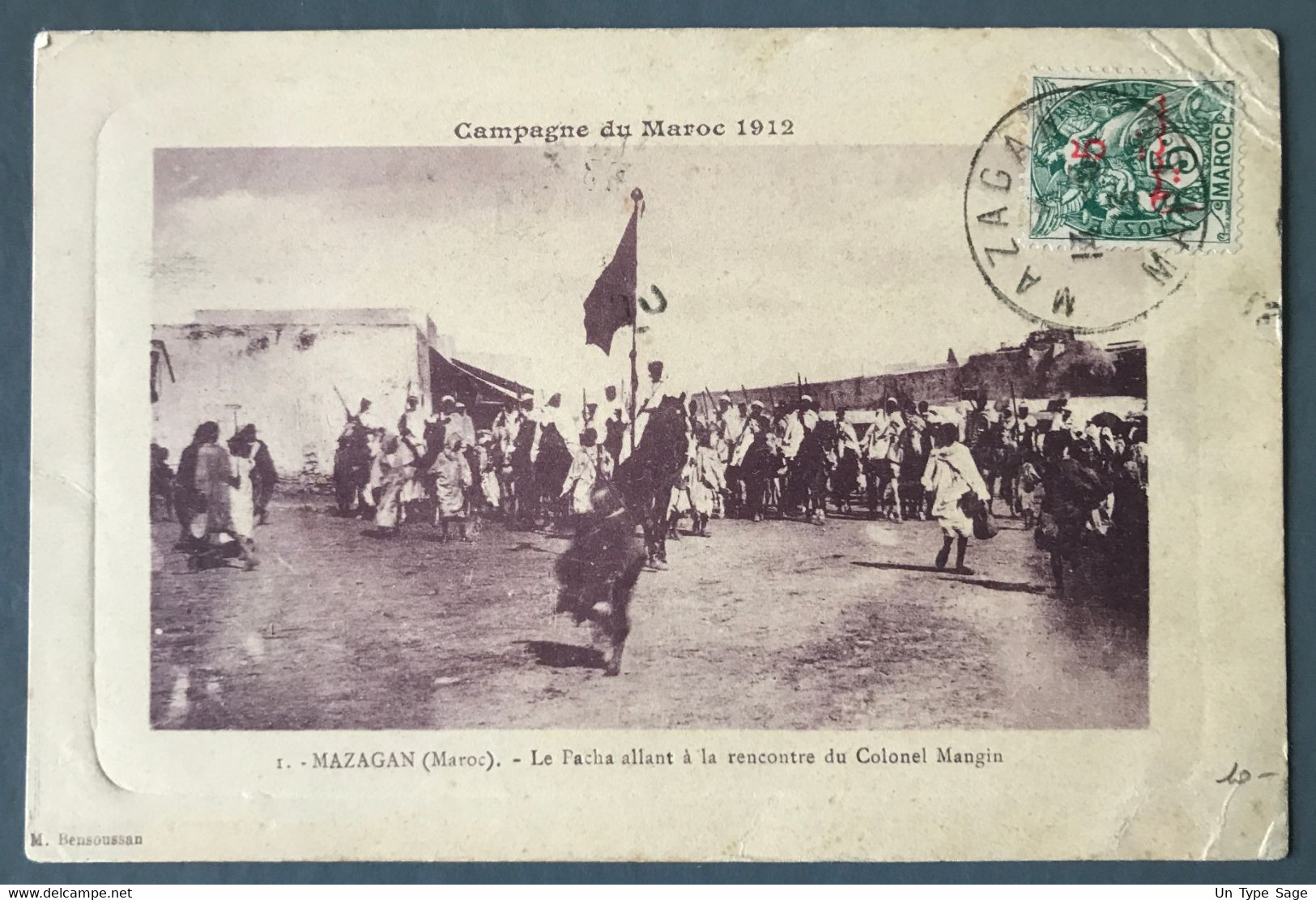 Maroc N°28 Sur CPA TAD MAZAGAN MAROC 14.5.1913 Pour La Tunisie - (B517) - Covers & Documents