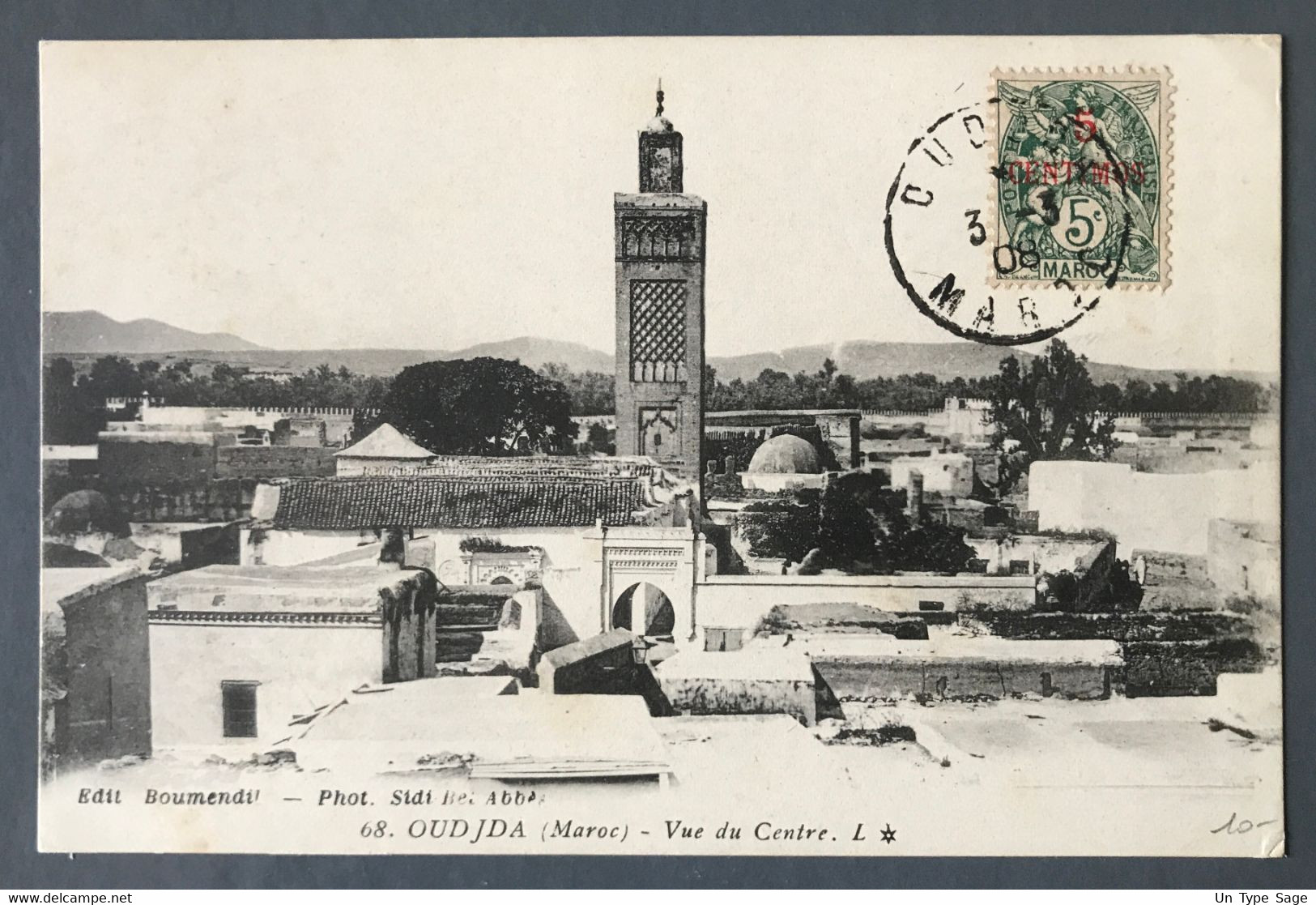 Maroc N°11 Sur CPA (non Voyagée) - TAD OUDJA, MAROC 3.3.1908 - (B518) - Covers & Documents