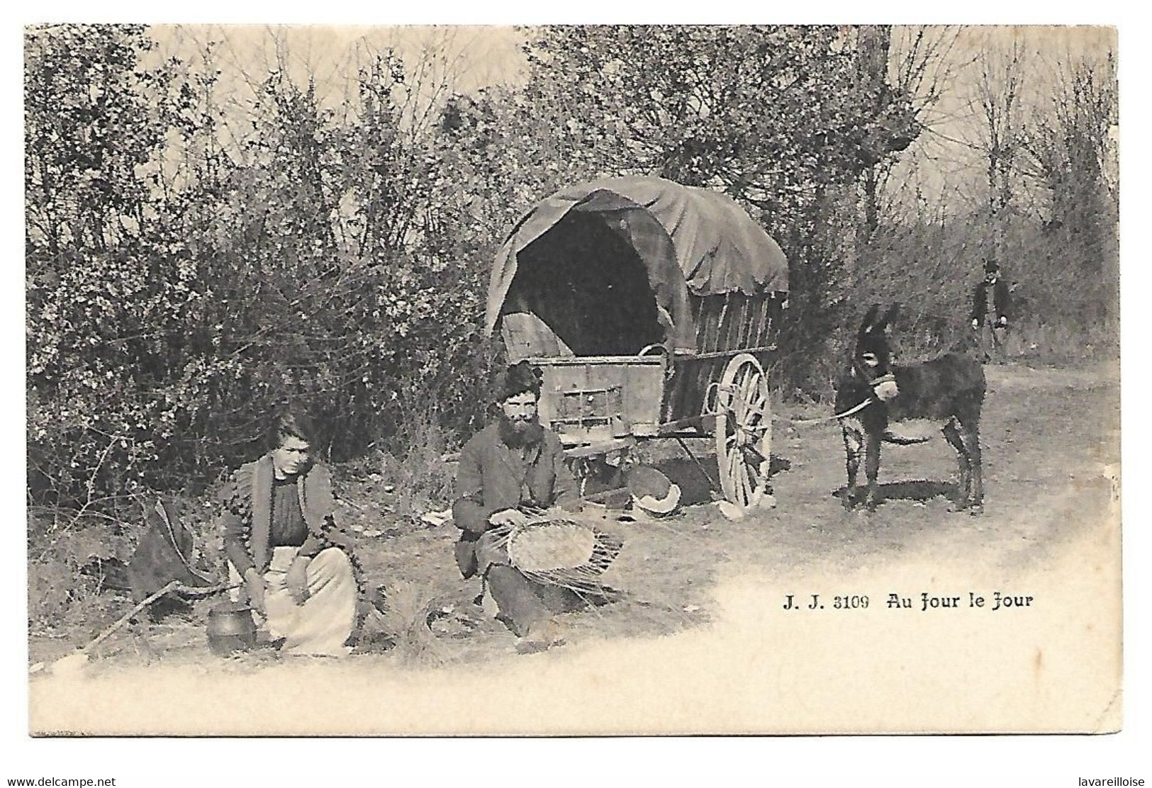 CPA SUISSE AU JOUR LE JOUR VANNIERS BOHEMIENS TRES RARE BELLE CARTE !! - Au