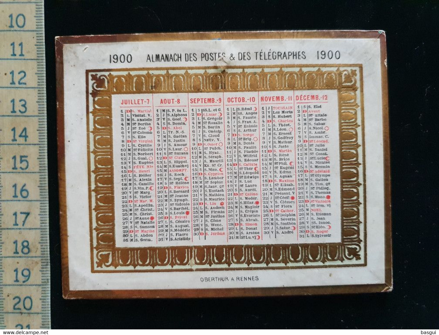 Petit Calendrier Almanach Des Postes 1900 - Kleinformat : ...-1900