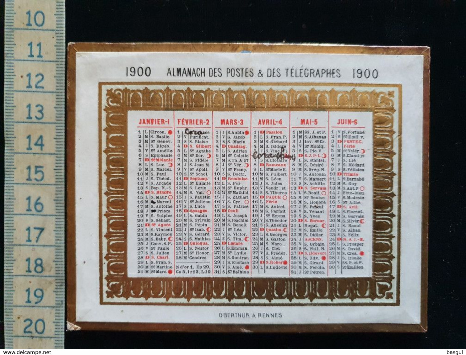 Petit Calendrier Almanach Des Postes 1900 - Formato Piccolo : ...-1900