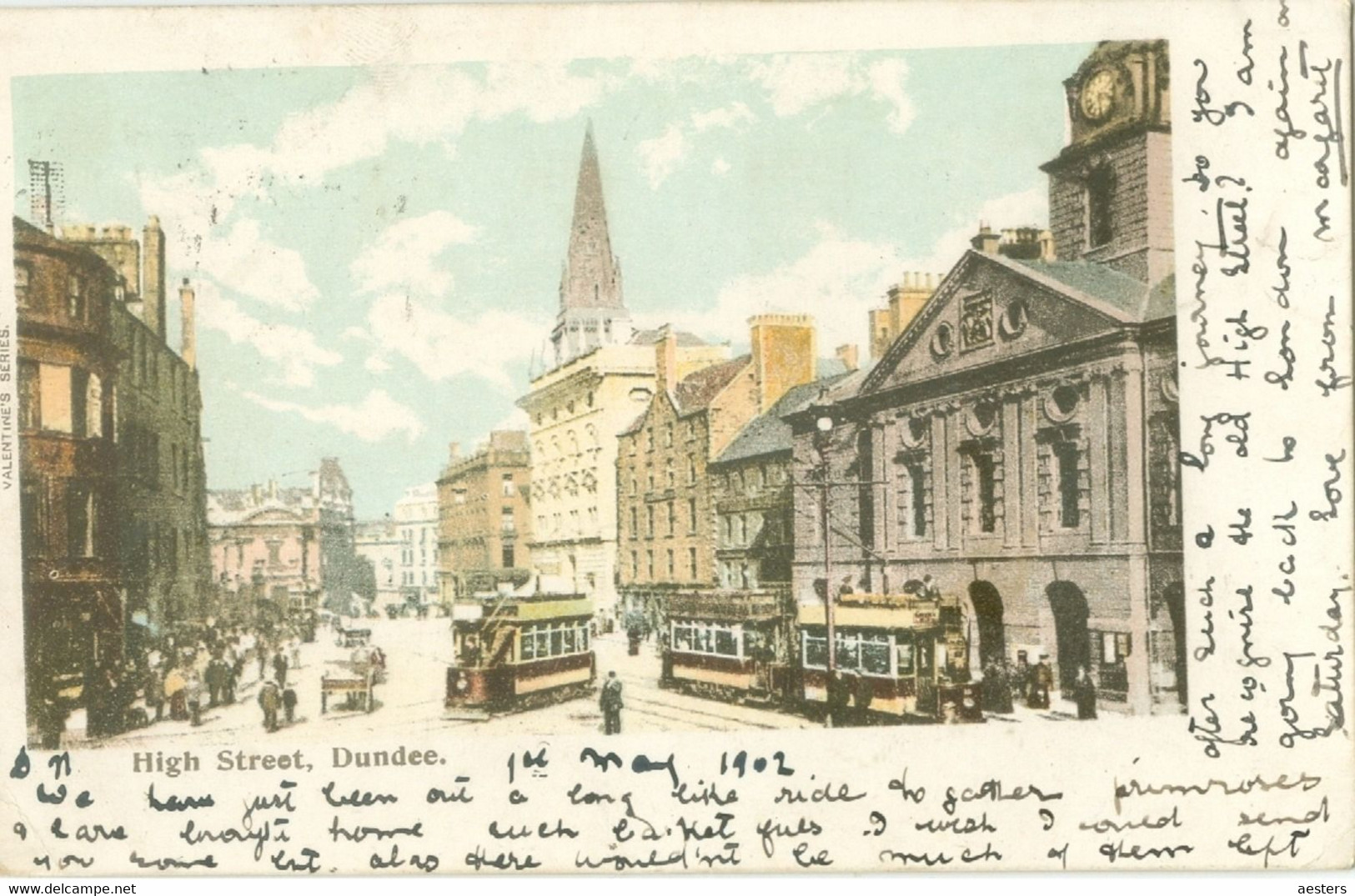 Dundee 1902; High Street (Tramway) - Circulated. (Valentine's Series) - Angus