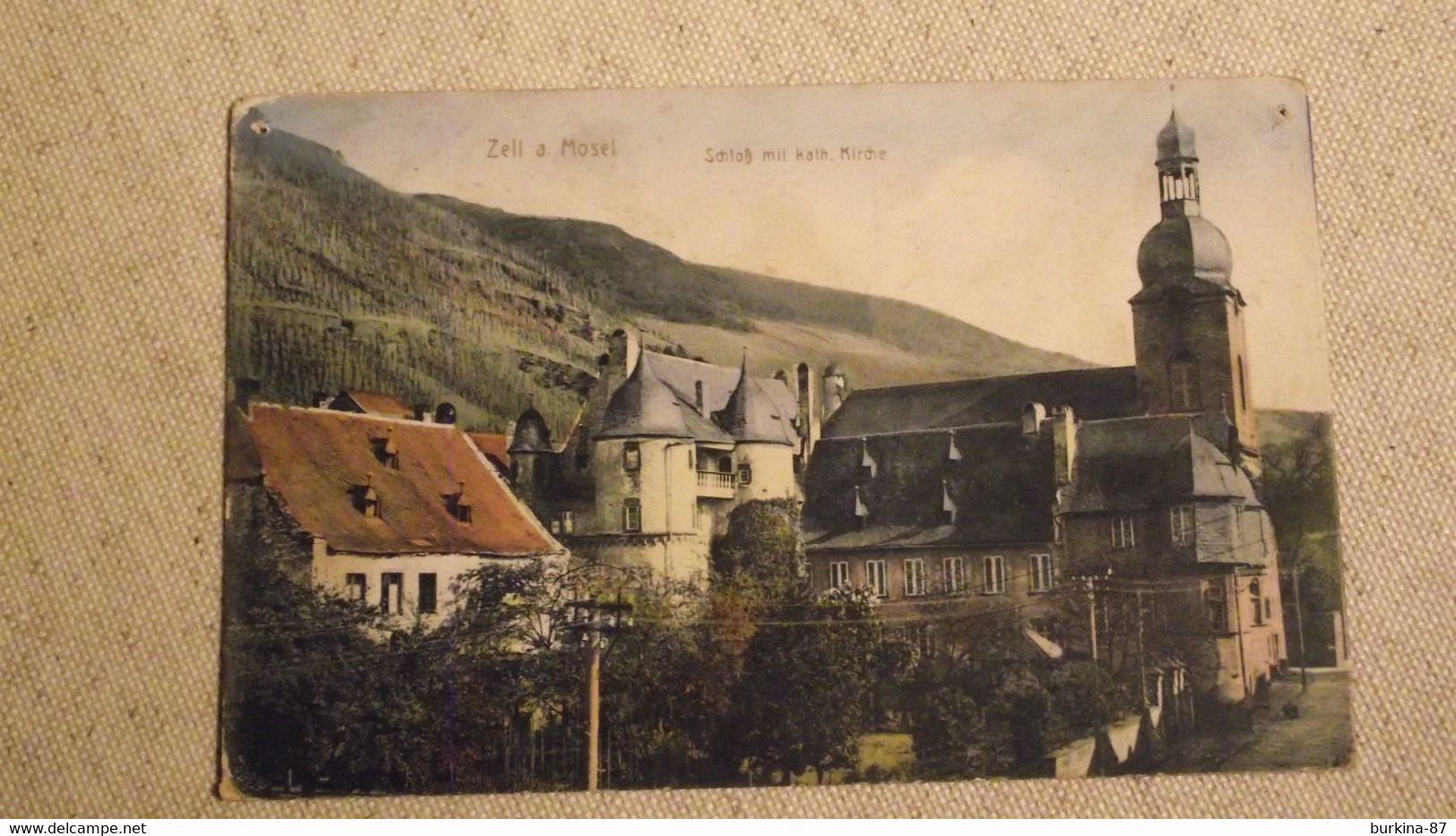 CPA,  Allemagne, ZELL A Mosel, Vue Du Village Et église, Vers  1949 - Zell