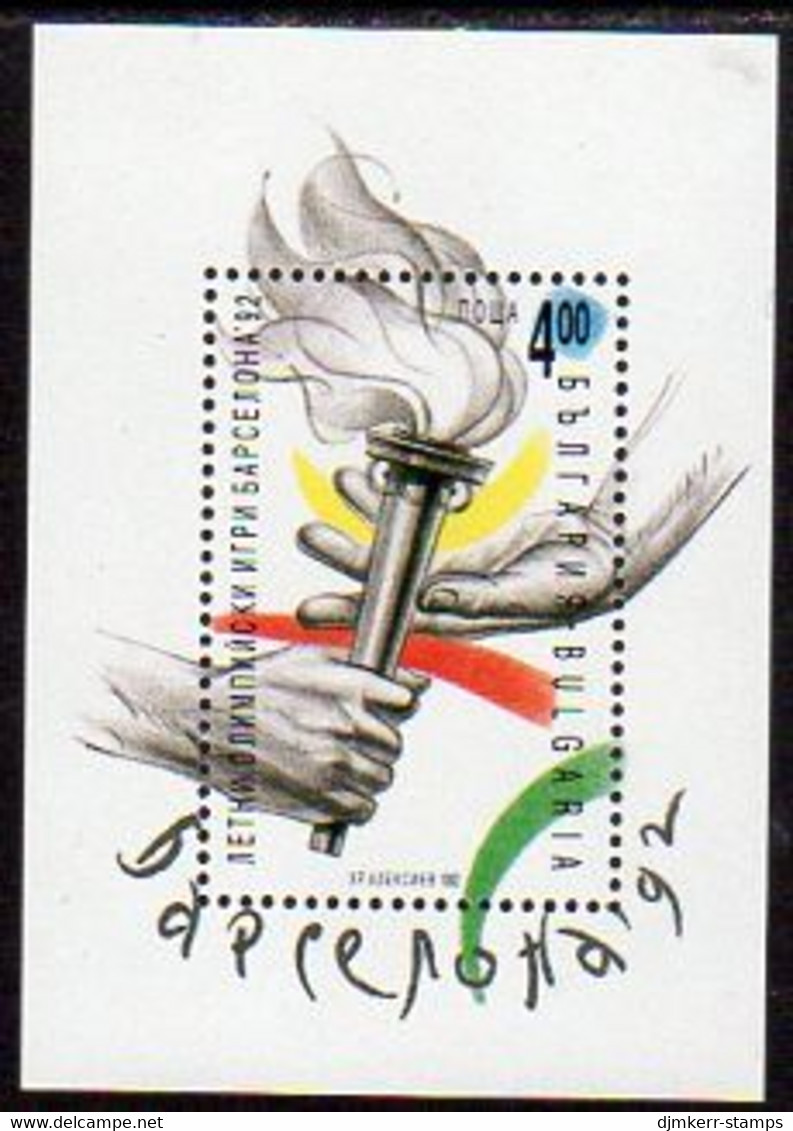 BULGARIA 1992 Olympic Games Block MNH / **.  Michel Block 220 - Blocks & Kleinbögen
